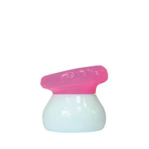 100g Transparent Pet Plastic Cream Jar with White Screw Cap