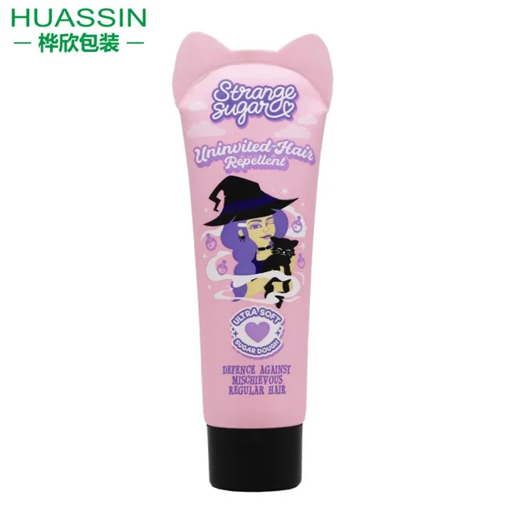 Pink Oval Cosmetic Squeeze Cosmetic Lotion Tube for Sunscreen Cream